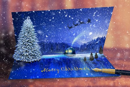 Folding card mood winter