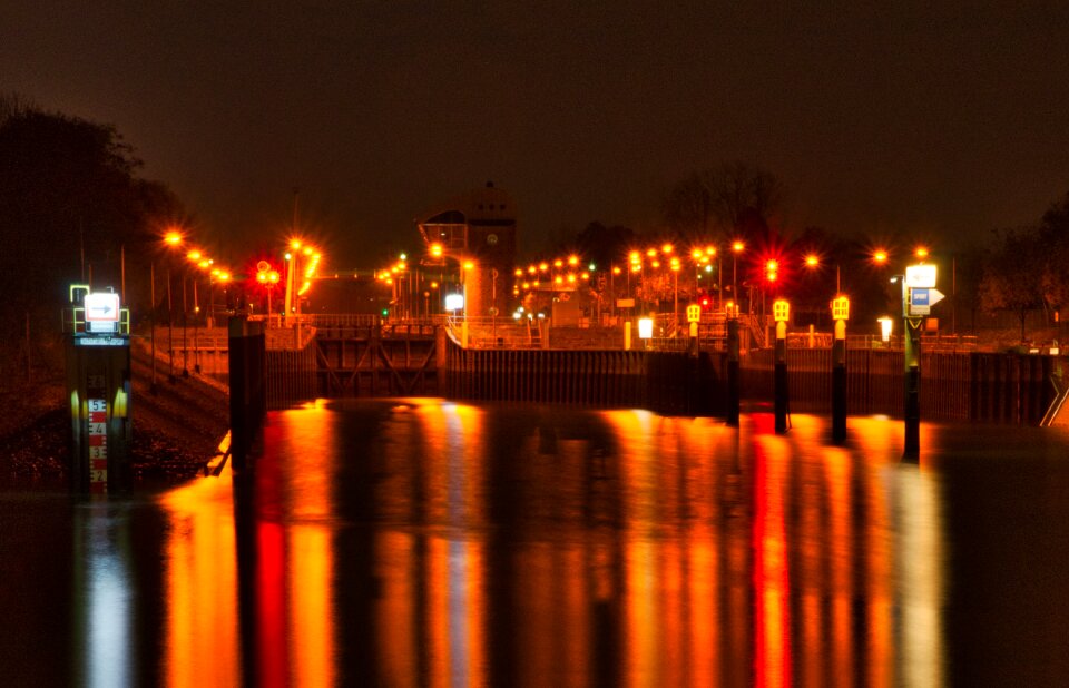 Ship military night photograph bremen