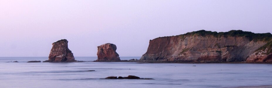 Twilight shore landscape