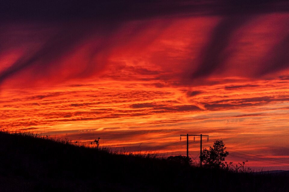 Evening clouds mood photo