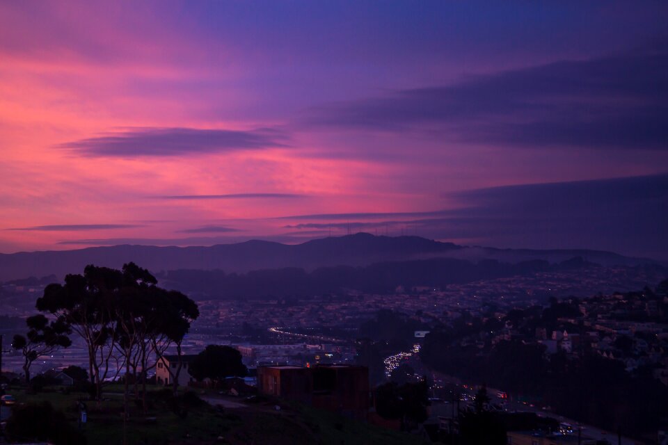 Sunset summer landscape