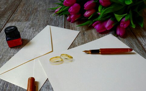 Wedding card wedding flower ballpoint