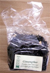 A picture of ginseng tea. Ginseng tea is a (relatively) powerful stimulant and can be used as a coffee substitute.