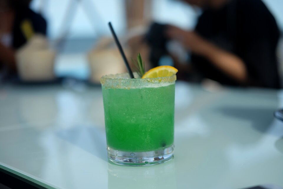 Glass alcoholic beverages bar