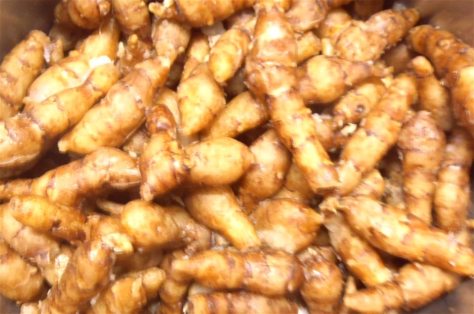 Topinambur, boiled. Crop from my own garden in BFH.