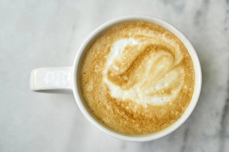 White latte beautiful photo