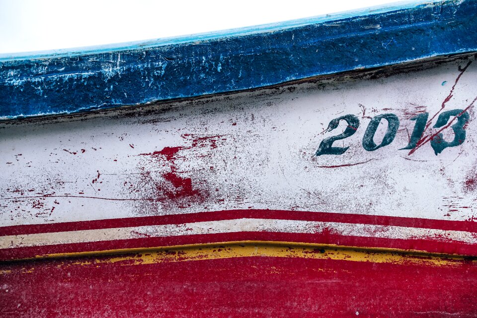Boat close-up damaged