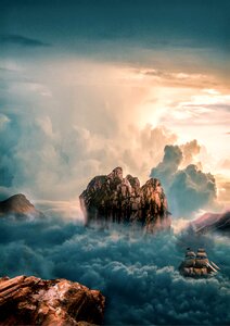 Selva marine sky mountains