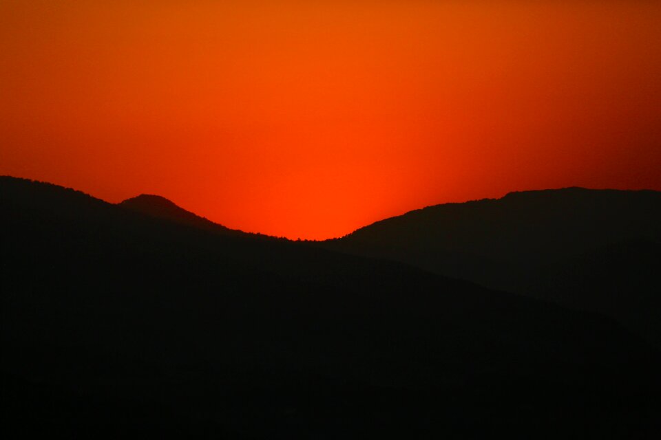 In the evening nature solar