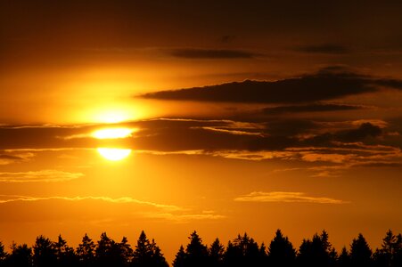Nature dusk red