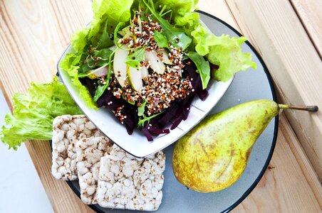 A healthy lifestyle dish plate