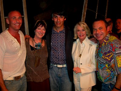 Shambala Benefit Performance of  "The Birds" — the stage version, in Hollywood, California, May 2006. (L-R) Shambala supporter Don Norte, Veronica Cartwright, playwright David Cerda, T