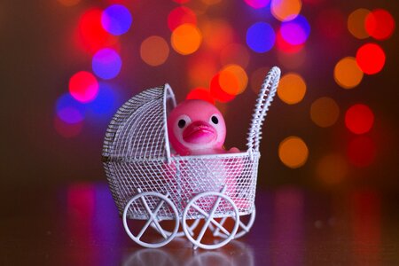 Colorful trolley duckling