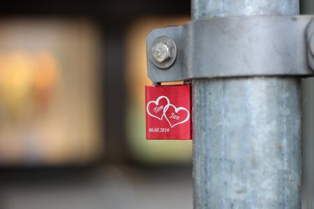 Heart romantic padlock