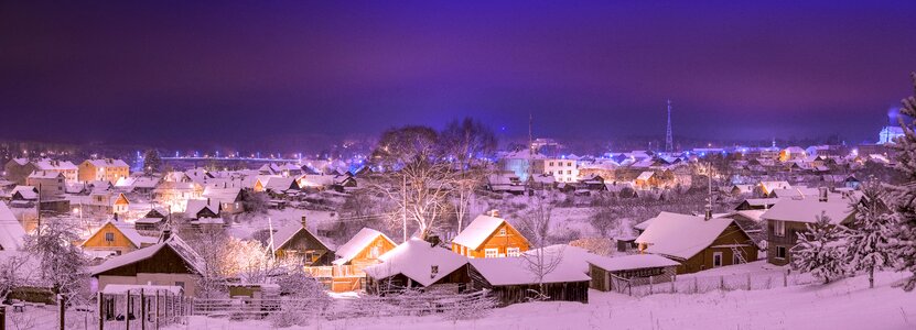 Sky light city at night