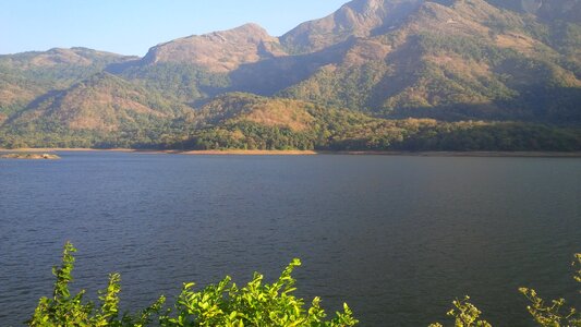 Hills landscape dam