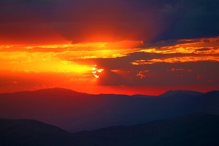 In the evening clouds solar