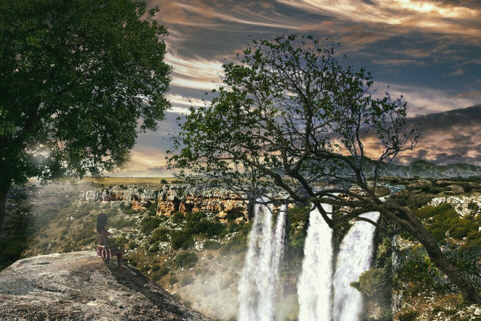 Waterfall nature giant
