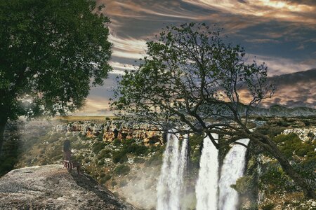 Waterfall nature giant