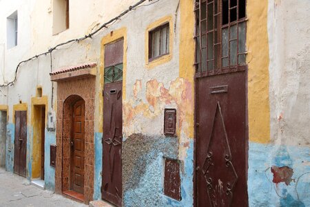 Doors alley colorful photo