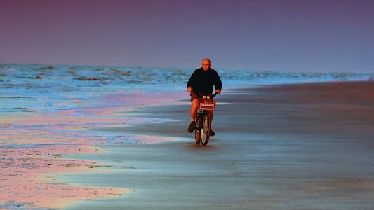 Cyclists sand summer