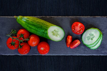 Cucumber slate vegetables