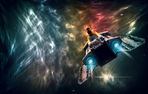 Space travel futuristic fantasy photo