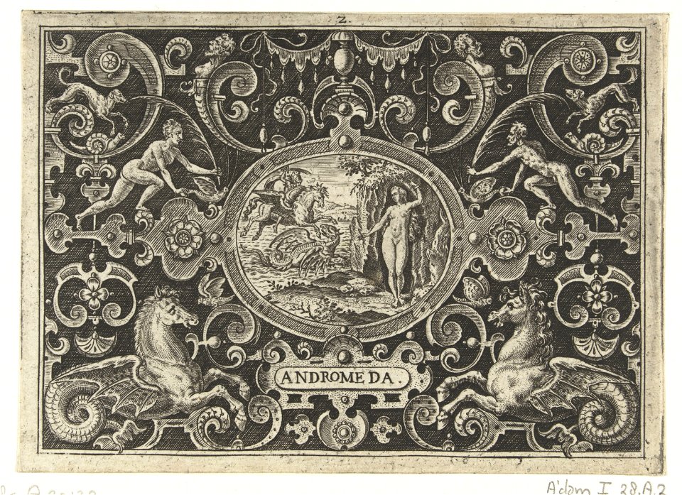IdentificatieTitel(s): Cartouche: Perseus bevrijdt AndromedaANDROMEDA (titel op object)Objecttype: prent ornamentprent Serienummer: 2/6Objectnummer: RP-P-1898-A-20132Catalogusreferentie: Orn Cat IOpme
