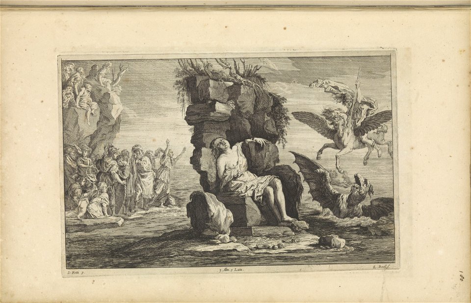 IdentificatieTitel(s): Perseus en AndromedaObjecttype: prent albumblad Objectnummer: RP-P-2014-60-180Catalogusreferentie: LeBlanc 27Omschrijving: Andromeda, de dochter van een Ethiopische koning, is v photo