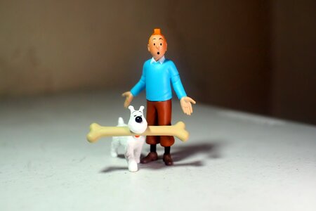 Dog bone snowy