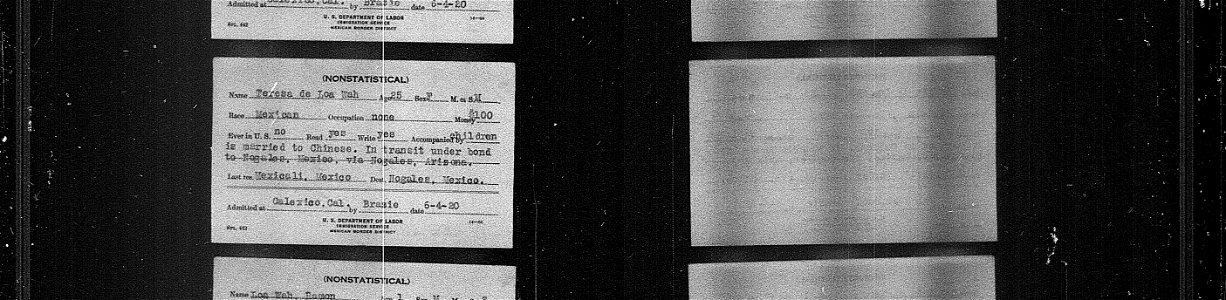 Loa Wah, Teresa De - 6/4/1920