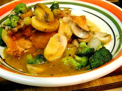 Image title: Chicken mushrooms brocolli
Image from Public domain images website, http://www.public-domain-image.com/full-image/food-and-drink-public-domain-images-pictures/chicken-mushrooms-brocolli.j