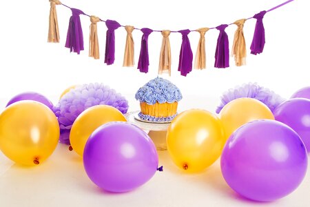 Birthday balloons banner