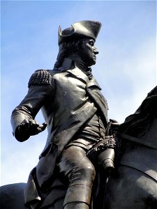George Washington statue, Boston Public Garden, Boston, Massachusetts, USA. Statue is now in the public domain.