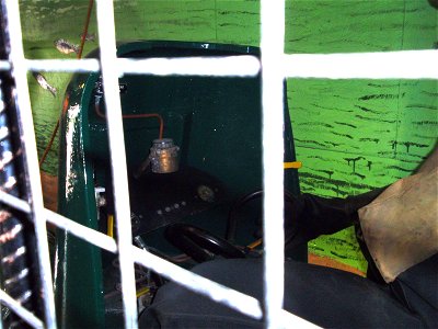 Controls of British  manned torpedo from World War II at Eden Camp Museum, England.