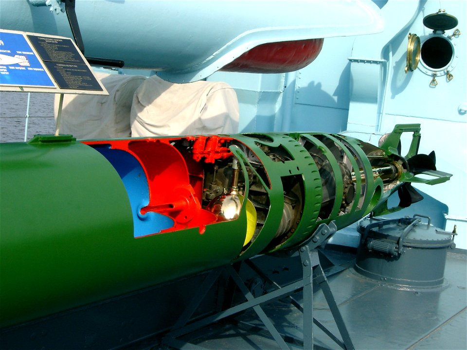 A torpedo upon Polish destroyer ORP Błyskawica