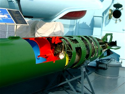 A torpedo upon Polish destroyer ORP Błyskawica