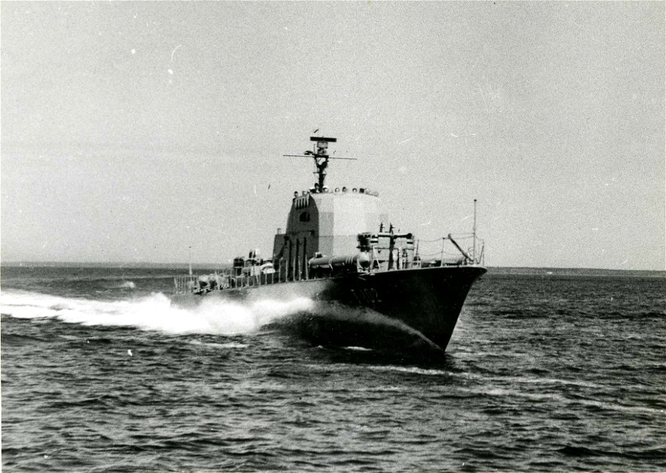 Torpedo boat HMS Plejad (T102). Plejad served with the Swedish Navy between 1954 and 1977, when she was decommissioned and sold to a private party. Plejad was built by Lürssen shipyards, Bremen, West 