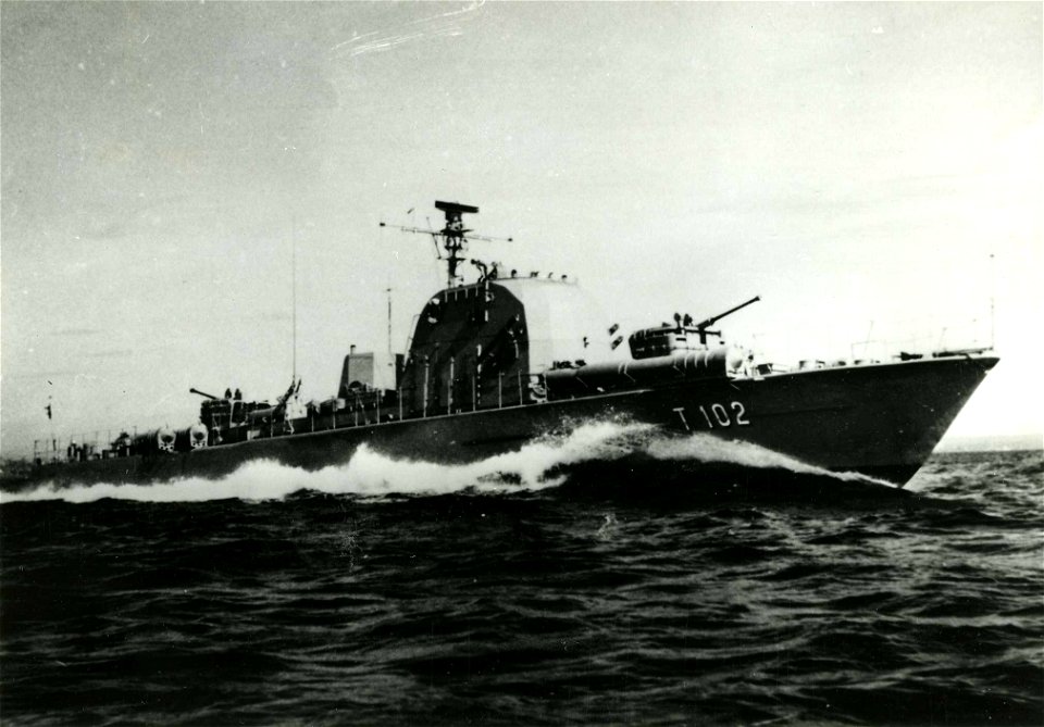 Torpedo boat HMS Plejad (T102). Plejad served with the Swedish Navy between 1954 and 1977, when she was decommissioned and sold to a private party. Plejad was built by Lürssen shipyards, Bremen, West 