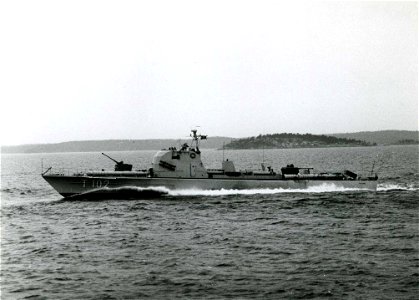 Torpedo boat HMS Plejad (T102). Plejad served with the Swedish Navy between 1954 and 1977, when she was decommissioned and sold to a private party. Plejad was built by Lürssen shipyards, Bremen, West 