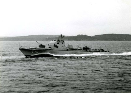 Torpedo boat HMS Plejad (T102). Plejad served with the Swedish Navy between 1954 and 1977, when she was decommissioned and sold to a private party. Plejad was built by Lürssen shipyards, Bremen, West photo