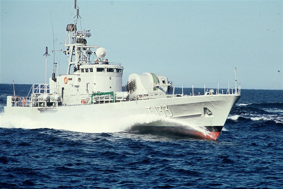 The Swedish torpedo boat (later missile boat) HMS Norrtälje (T133/R133).