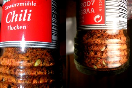 Chili powder infested with Stegobium paniceum (Bread beetle) grubs