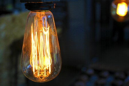 Light bulb electric glass photo