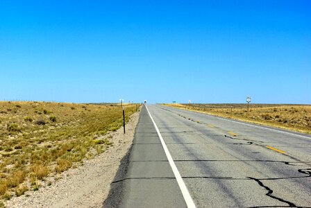 Highway arid landscape photo