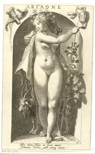 IdentificatieTitel(s): Ariadne (titel op object)Antieke Goden (serietitel)Objecttype: prent Serienummer: 18/20Objectnummer: RP-P-BI-4292Catalogusreferentie: Hollstein Dutch 35Opmerking: als Gillis van