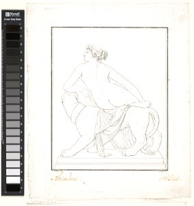 IdentificatieTitel(s): Ariadne zittend op een panter; zijaanzicht, Aanzichten van het beeld van Heinrich von Dannecker van Ariadne op de panter (serietitel) Objecttype: prent Objectnummer: RP-P-2013-2