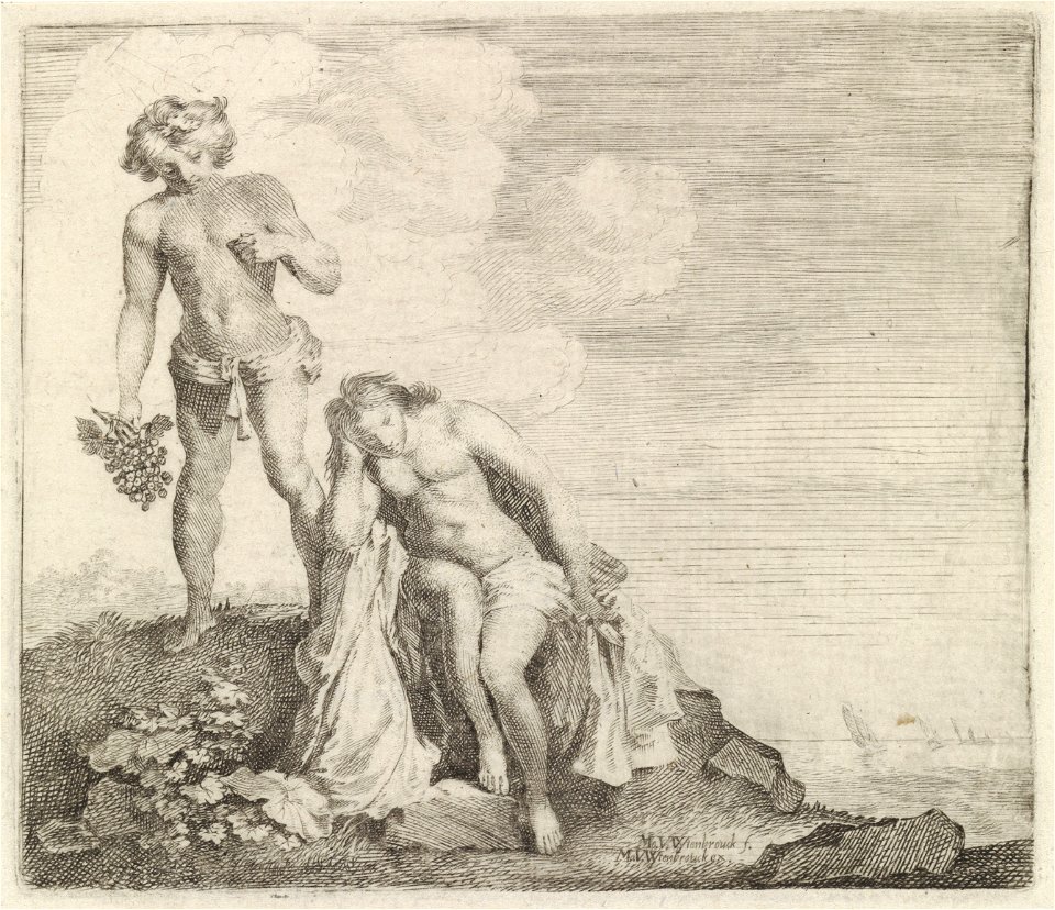 IdentificatieTitel(s): Bacchus vindt Adriadne op NaxosObjecttype: prent Objectnummer: RP-P-OB-24.998Catalogusreferentie: Hollstein Dutch 47-2(3)Opschriften / Merken: verzamelaarsmerk, verso linksonder