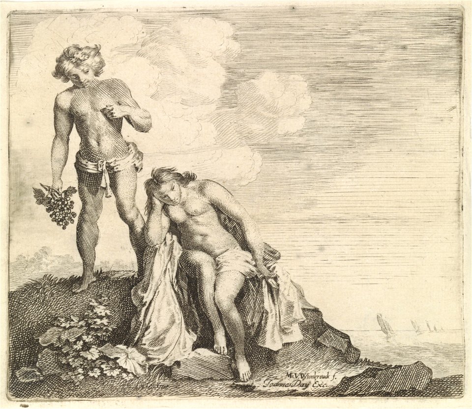 IdentificatieTitel(s): Bacchus vindt Ariadne op NaxosObjecttype: prent Objectnummer: RP-P-1880-A-4199Catalogusreferentie: Hollstein Dutch 47-3(3)Opschriften / Merken: verzamelaarsmerk, verso linksonde