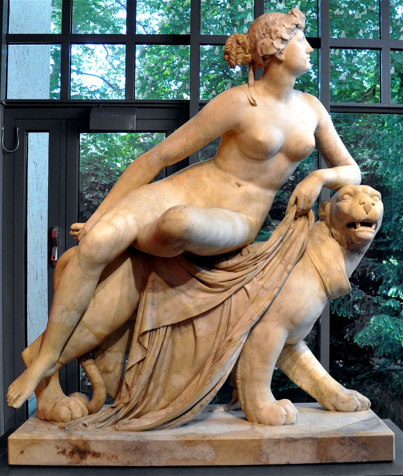 Johann Heinrich Dannecker: Ariadne auf dem Panther; Stuttgart 1803–1814; Marmor; Höhe 146 cm; Liebieghaus, Frankfurt am Main, Inv. Nr. 1569.